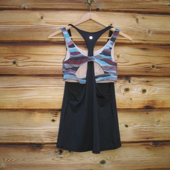 Lululemon All Sport Support Tank Black  Mini Coast Camo Multi - Picture 7 of 11